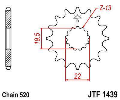 ПРЕД.ЗЪБ. КОЛЕЛО JTF1439.13