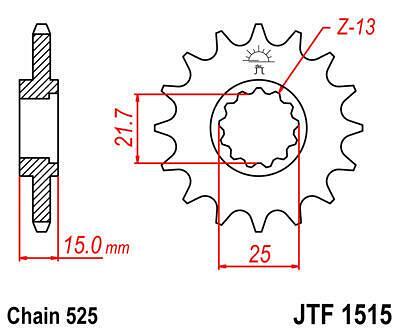ПРЕД.ЗЪБ. КОЛЕЛО JTF1515.15