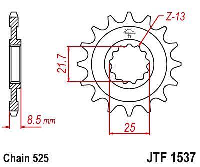 ПРЕД.ЗЪБ. КОЛЕЛО JTF1537.17RB