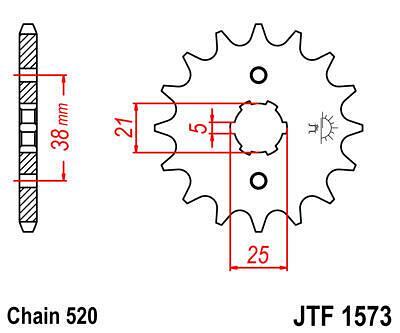 ПРЕД.ЗЪБ. КОЛЕЛО JTF1573.14
