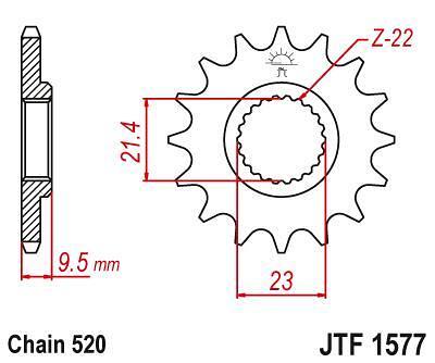 ПРЕД.ЗЪБ. КОЛЕЛО JTF1577.15