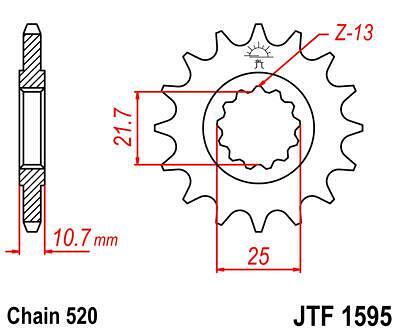 ПРЕД.ЗЪБ. КОЛЕЛО JTF1595.16