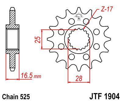ПРЕД.ЗЪБ. КОЛЕЛО JTF1904.17