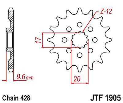 ПРЕД.ЗЪБ. КОЛЕЛО JTF1905.14