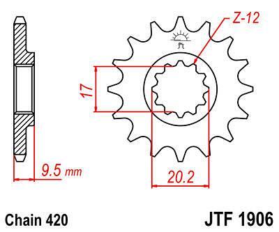 ПРЕД.ЗЪБ. КОЛЕЛО JTF1906.14