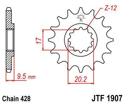 ПРЕД.ЗЪБ. КОЛЕЛО JTF1907.13