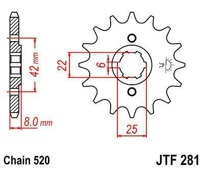 ПРЕД.ЗЪБ. КОЛЕЛО JTF281.14