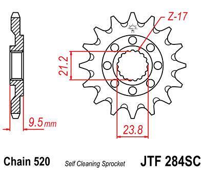 ПРЕД.ЗЪБ. КОЛЕЛО JTF284.13 SC
