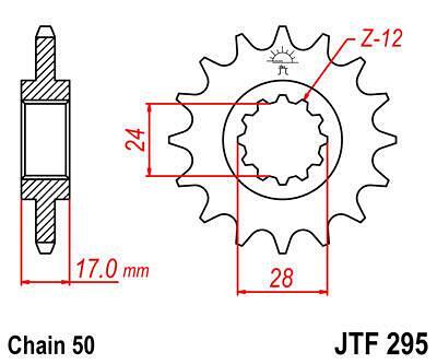 ПРЕД.ЗЪБ. КОЛЕЛО JTF295.15