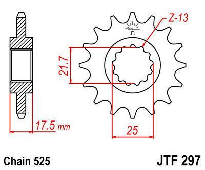 ПРЕД.ЗЪБ. КОЛЕЛО JTF297.15