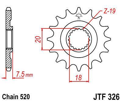 ПРЕД.ЗЪБ. КОЛЕЛО JTF326.14