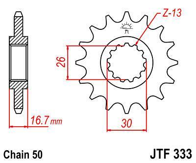 ПРЕД.ЗЪБ. КОЛЕЛО JTF333.15