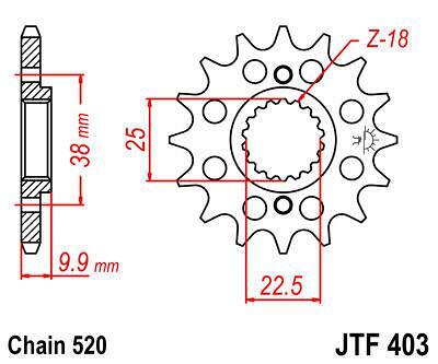 ПРЕД.ЗЪБ. КОЛЕЛО JTF403.15