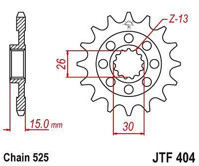 ПРЕД.ЗЪБ. КОЛЕЛО JTF404.16