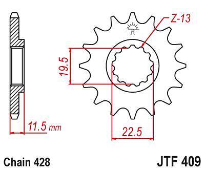 ПРЕД.ЗЪБ. КОЛЕЛО JTF409.14
