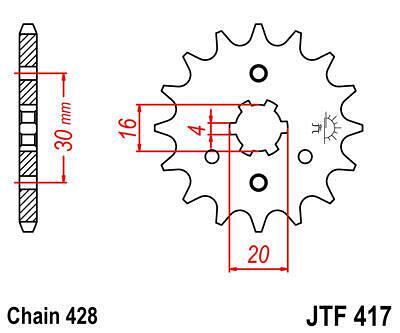 ПРЕД.ЗЪБ. КОЛЕЛО JTF417.14