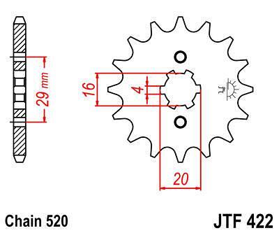 ПРЕД.ЗЪБ. КОЛЕЛО JTF422.13