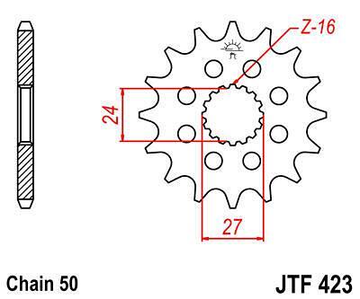 ПРЕД.ЗЪБ. КОЛЕЛО JTF423.17