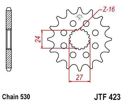 ПРЕД.ЗЪБ. КОЛЕЛО JTF423.18 RB