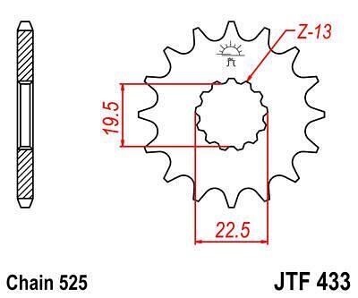 ПРЕД.ЗЪБ. КОЛЕЛО JTF433.14