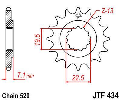 ПРЕД.ЗЪБ. КОЛЕЛО JTF434.14