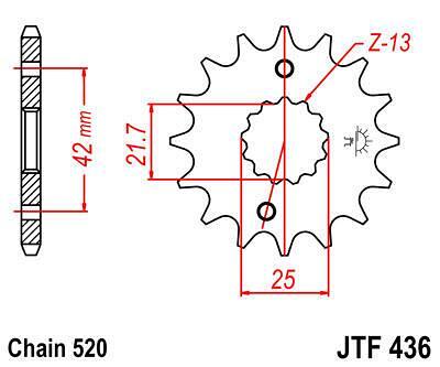 ПРЕД.ЗЪБ. КОЛЕЛО JTF436.14