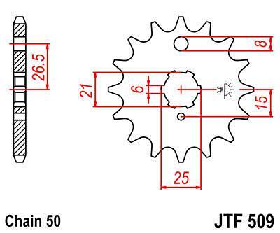 ПРЕД.ЗЪБ. КОЛЕЛО JTF509.15
