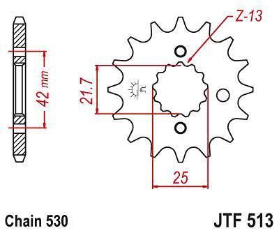 ПРЕД.ЗЪБ. КОЛЕЛО JTF513.17RB
