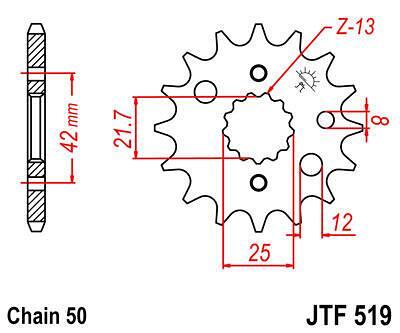 ПРЕД.ЗЪБ. КОЛЕЛО JTF519.16