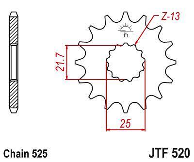 ПРЕД.ЗЪБ. КОЛЕЛО JTF520.16 RB