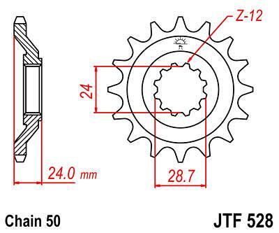 ПРЕД.ЗЪБ. КОЛЕЛО JTF528.17