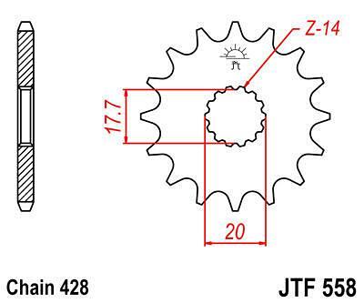 ПРЕД.ЗЪБ. КОЛЕЛО JTF558.14