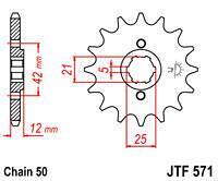 ПРЕД.ЗЪБ. КОЛЕЛО JTF571.17
