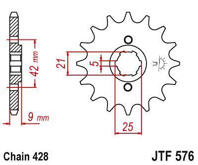ПРЕД.ЗЪБ. КОЛЕЛО JTF576.17