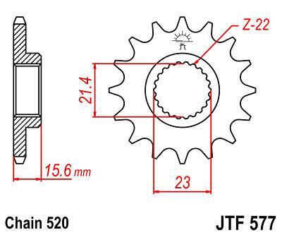 ПРЕД.ЗЪБ. КОЛЕЛО JTF577.15