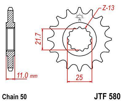 ПРЕД.ЗЪБ. КОЛЕЛО JTF580.15
