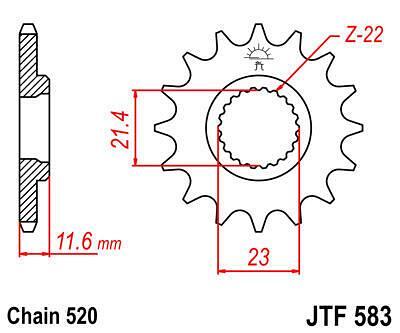 ПРЕД.ЗЪБ. КОЛЕЛО JTF583.14