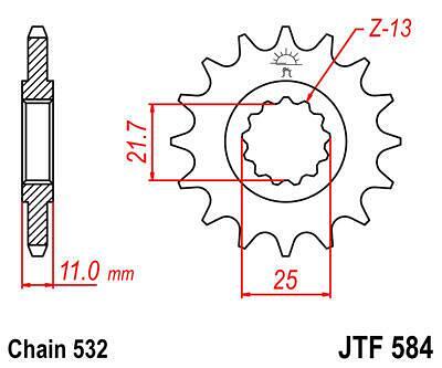 ПРЕД.ЗЪБ. КОЛЕЛО JTF584.17