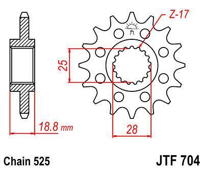 ПРЕД.ЗЪБ. КОЛЕЛО JTF704.16