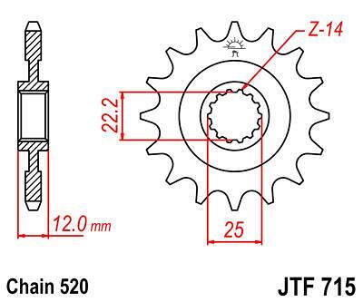 ПРЕД.ЗЪБ. КОЛЕЛО JTF715.13