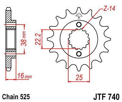 ПРЕД.ЗЪБ. КОЛЕЛО JTF740.15