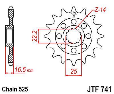 ПРЕД.ЗЪБ. КОЛЕЛО JTF741.15