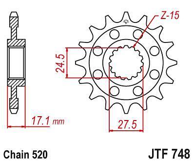 ПРЕД.ЗЪБ. КОЛЕЛО JTF748.15