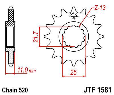 ПРЕД.ЗЪБ.КОЛЕЛО JTF1581.15
