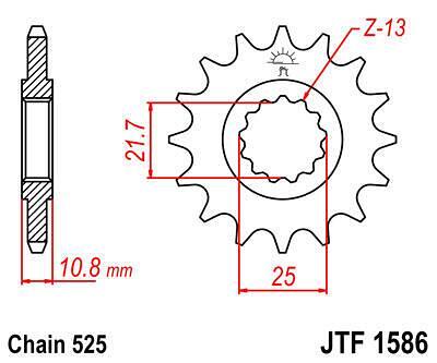 ПРЕД.ЗЪБ.КОЛЕЛО JTF1586.15