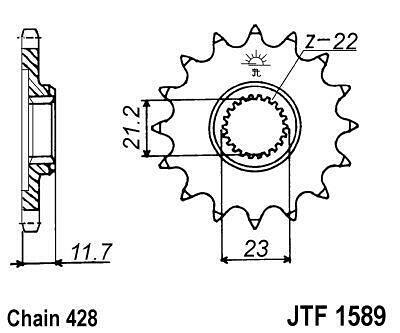 ПРЕД.ЗЪБ.КОЛЕЛО JTF1589.19