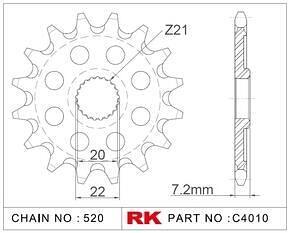 ПРЕДНО ЗЪБНО К-ЛО RK C4010-13-8Q