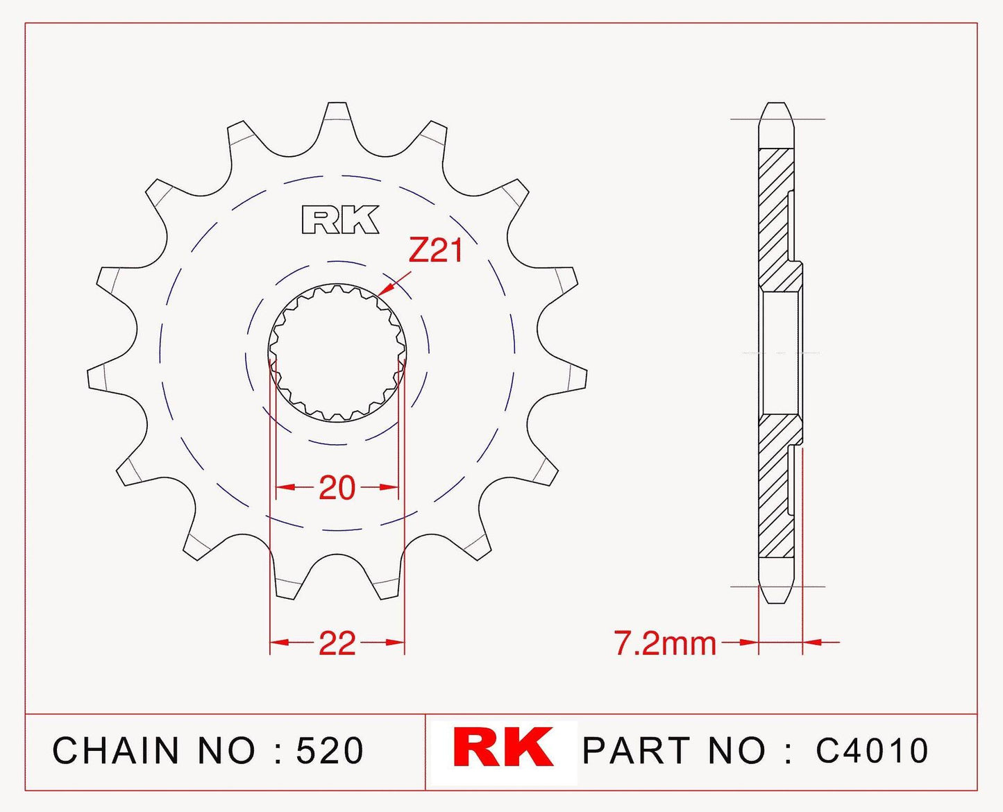 ПРЕДНО ЗЪБНО К-ЛО RK C4010-13