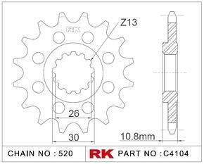 ПРЕДНО ЗЪБНО К-ЛО RK C4104-16-2Q