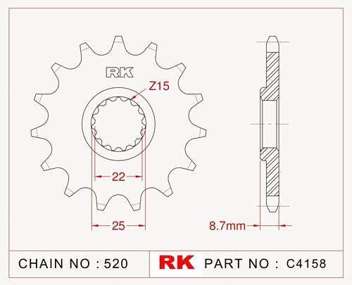 ПРЕДНО ЗЪБНО К-ЛО RK C4158-12